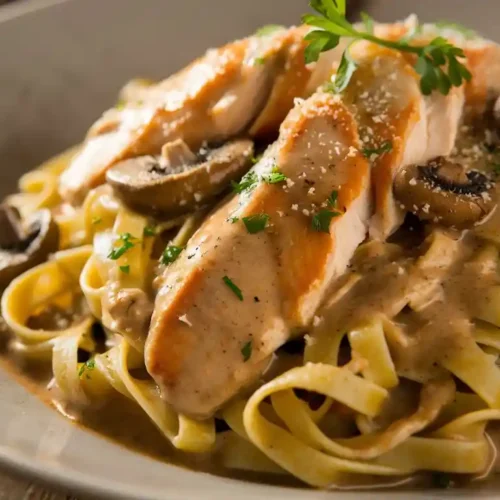 Chicken Marsala Fettuccine