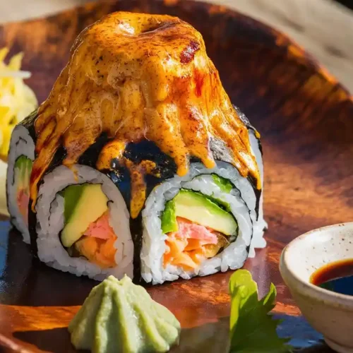 volcano roll sushi