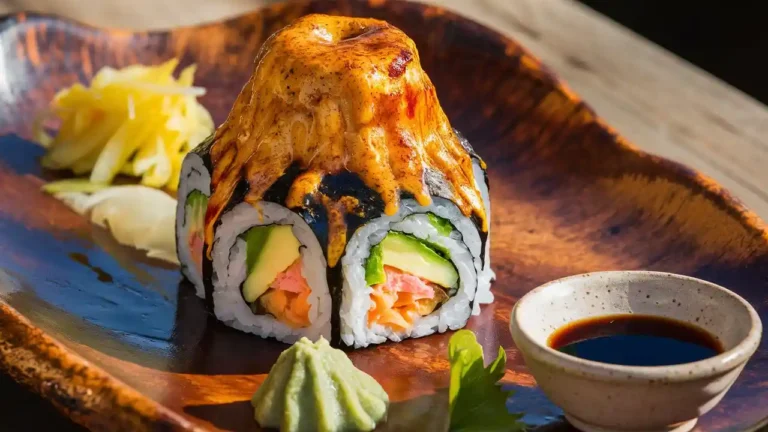 volcano roll sushi